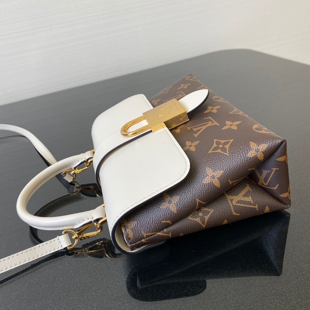 l0vis Vvtt0n locky bb bag monogram canvas white m44080 20 x 16 x 7.5 cm