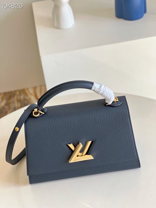 l0vis Vvtt0n twist one handle mm taurillon leather blue marine m57090 29 x 21 x 12 cm