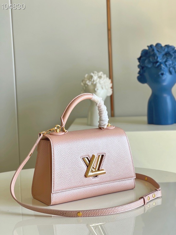 l0vis Vvtt0n twist one handle mm taurillon leather rose pink m57090 29 x 21 x 12 cm