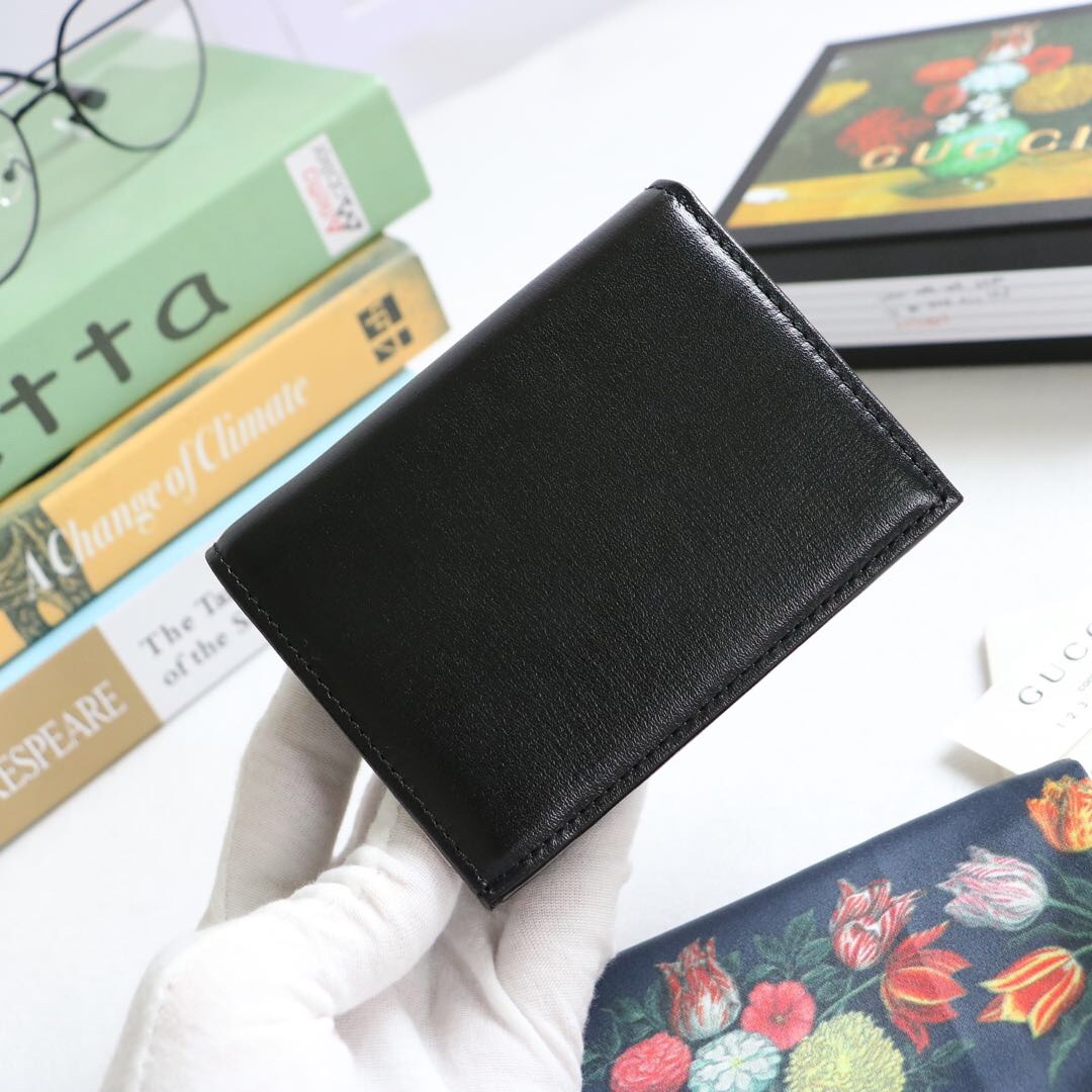 Gvc*1 horsebit 1955 card case wallet leather black ‎621887 11 x 8.5 x 3 cm