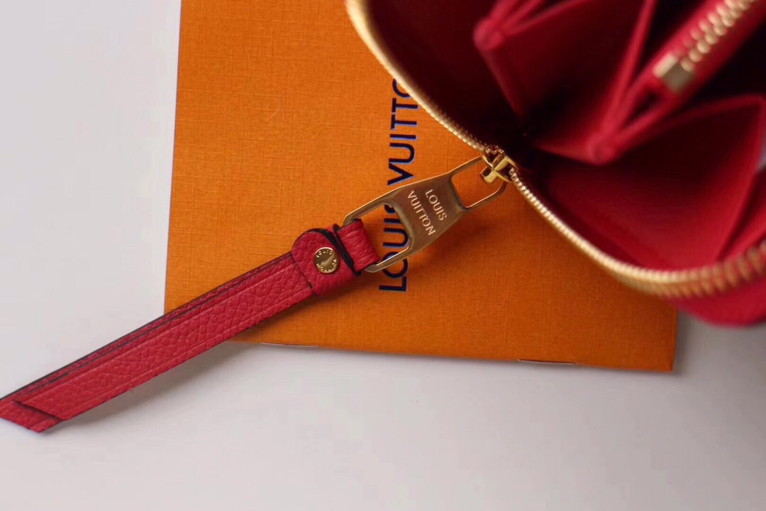 l0vis Vvtt0n zippy wallet monogram leather red m64090 19.5 x 10 cm