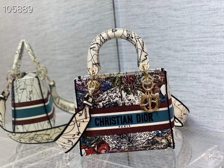 D10r medium lady d-lite bag embroidery m0565 24 cm 03