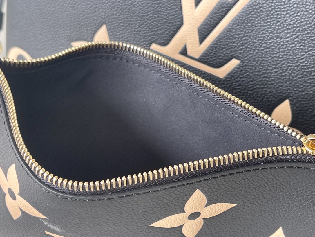 LV Neverfull MM BLACK LEATHER M58907 - 31 x 28 x 14 cm