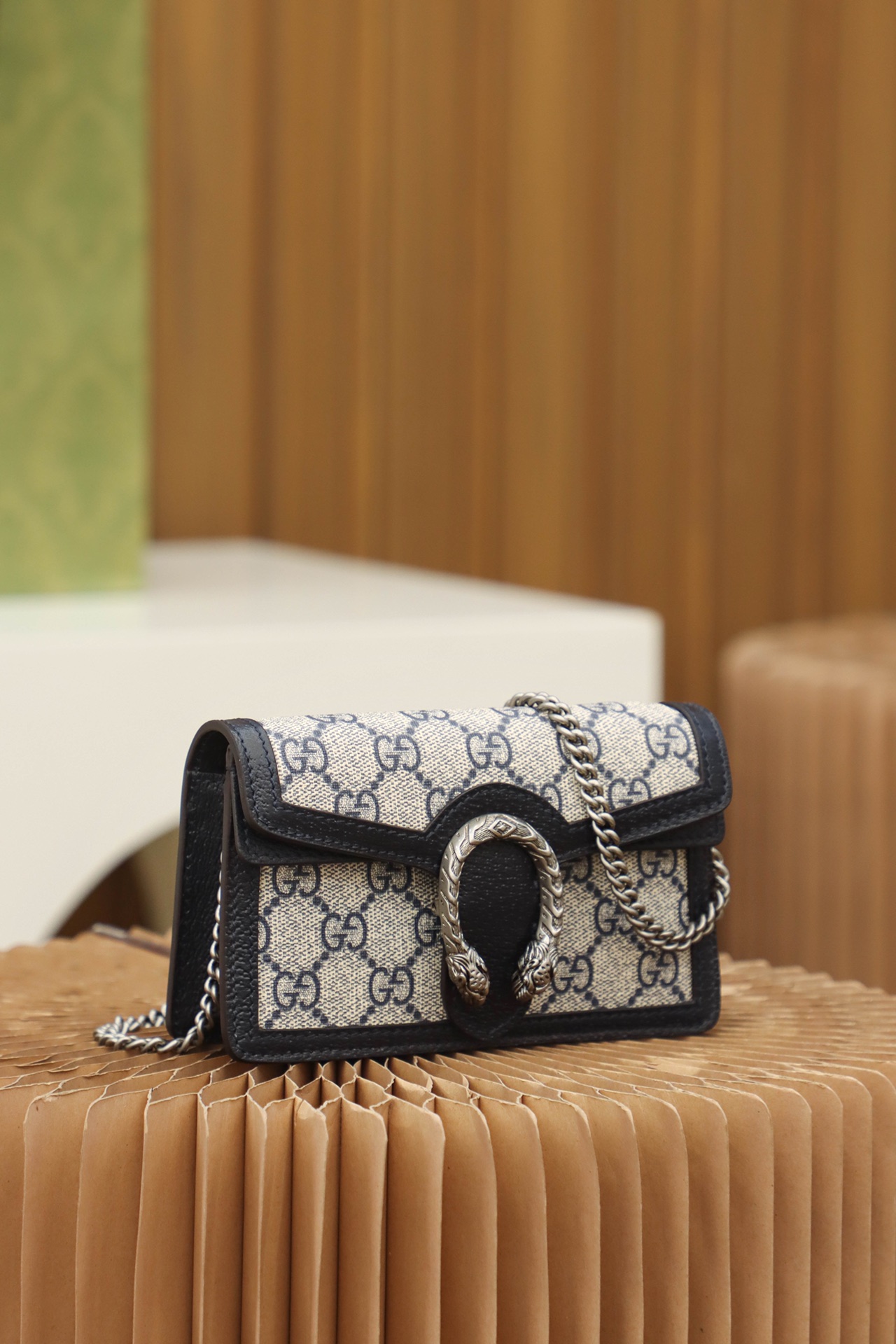gvc*1 dionysus S*per mini leather bag beige ‎476432 - 16.5x10x4cm
