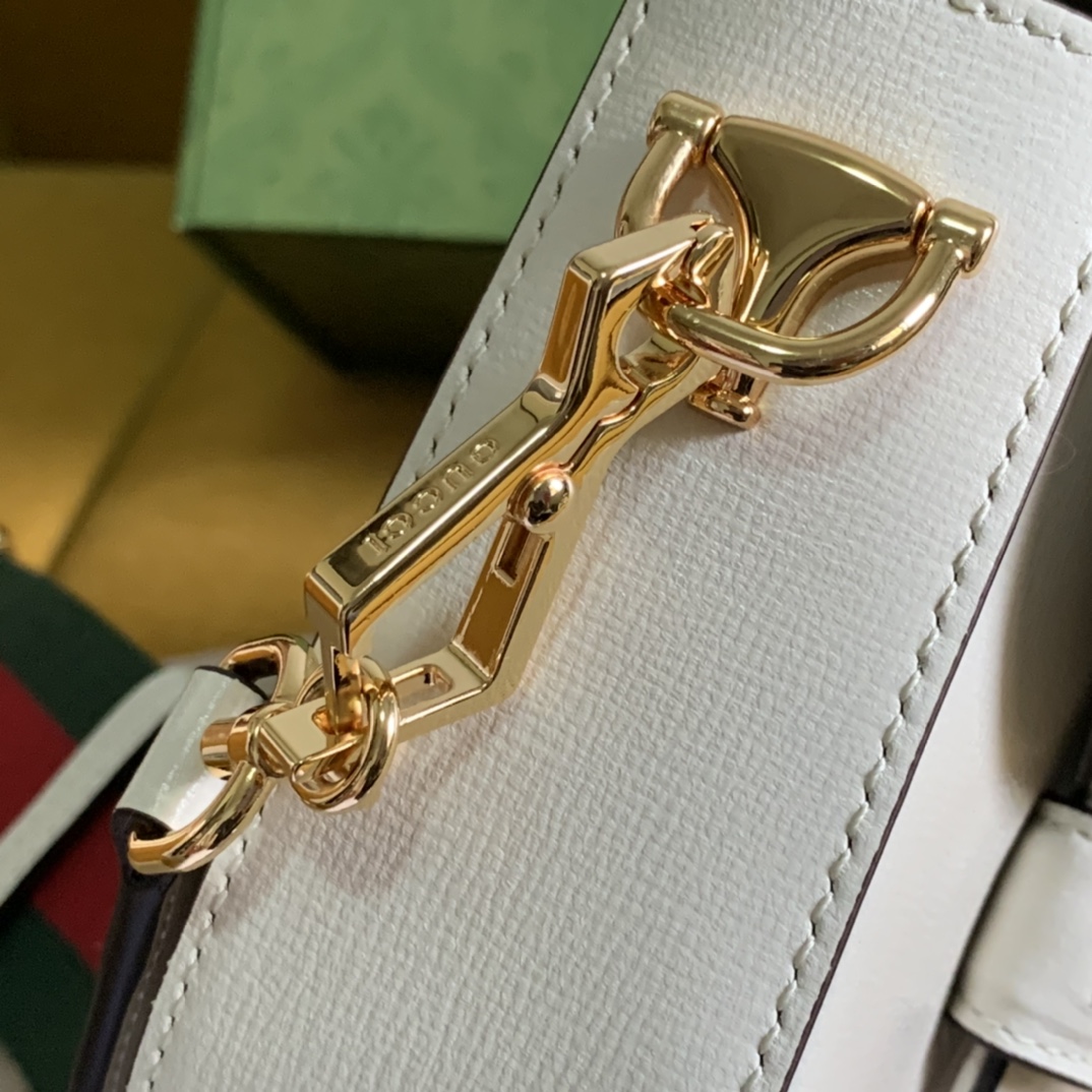 Gvc*1 horsebit 1955 mini bag white ‎658574 - 20.5x14.5x5cm