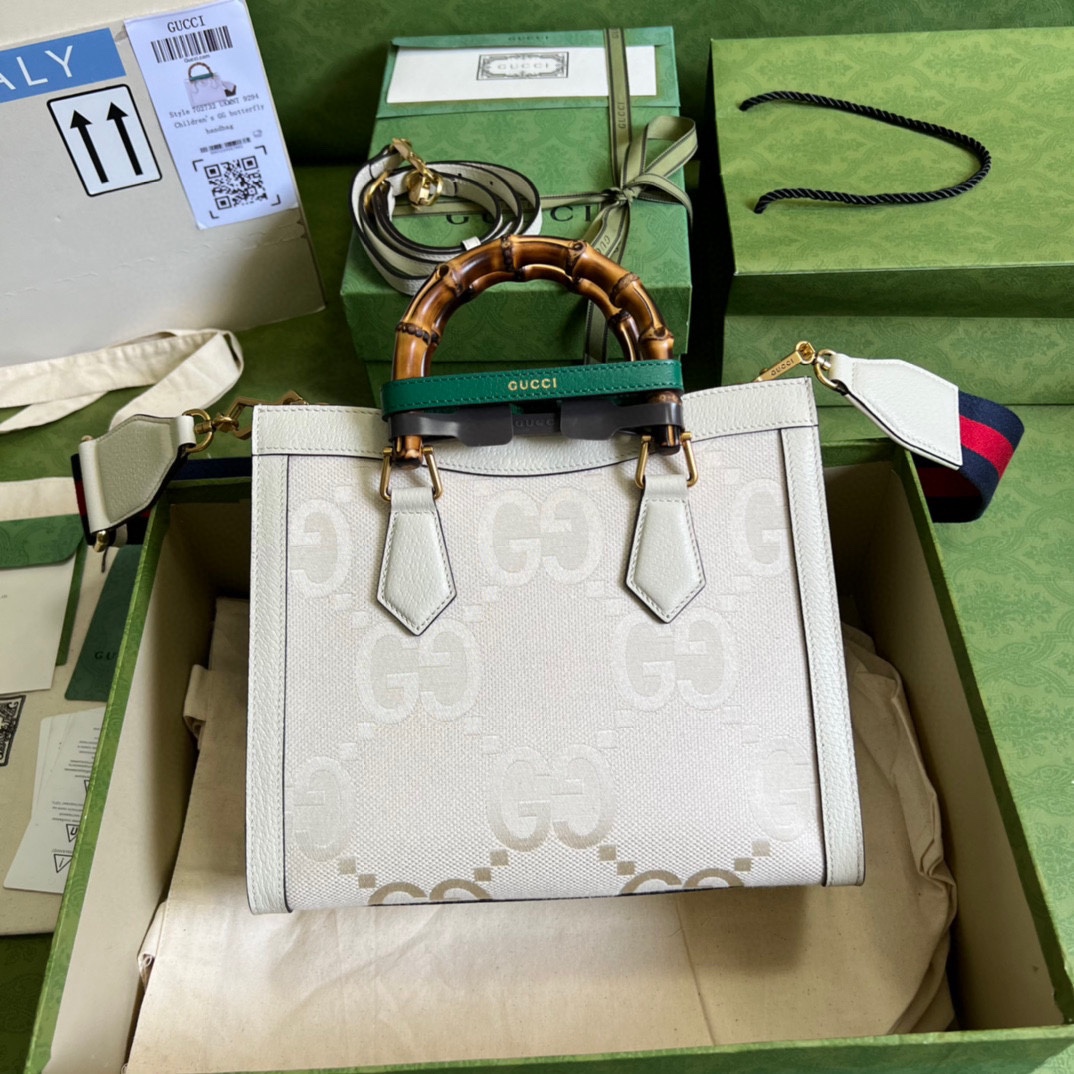Gvc*1 diana small tote bag white 702721 - 27 x 24 x 11cm