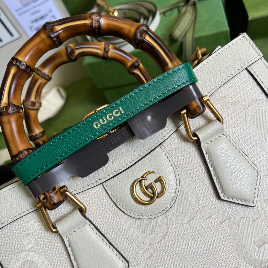Gvc*1 diana small tote bag white 702721 - 27 x 24 x 11cm