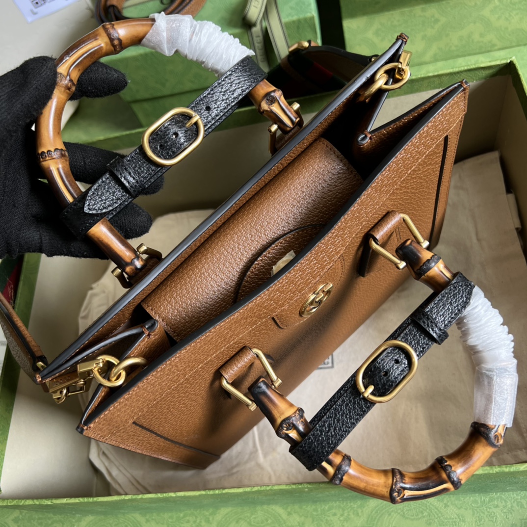Gvc*1 diana medium tote bag cuir leather 678842 - 35 x 30 x 14cm